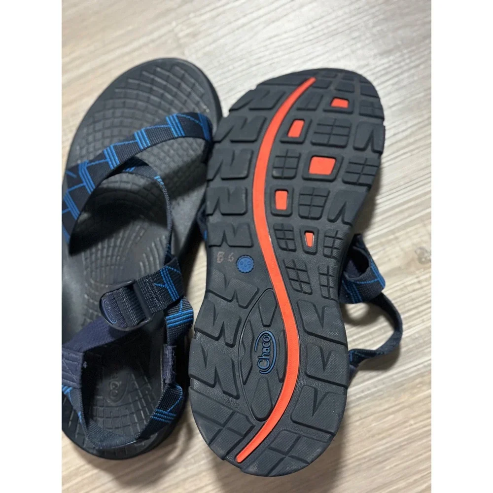 Chaco Z1 Classic‎ Mens Sandals Navy Blue Geometric Strappy Sport Shoes Size 13